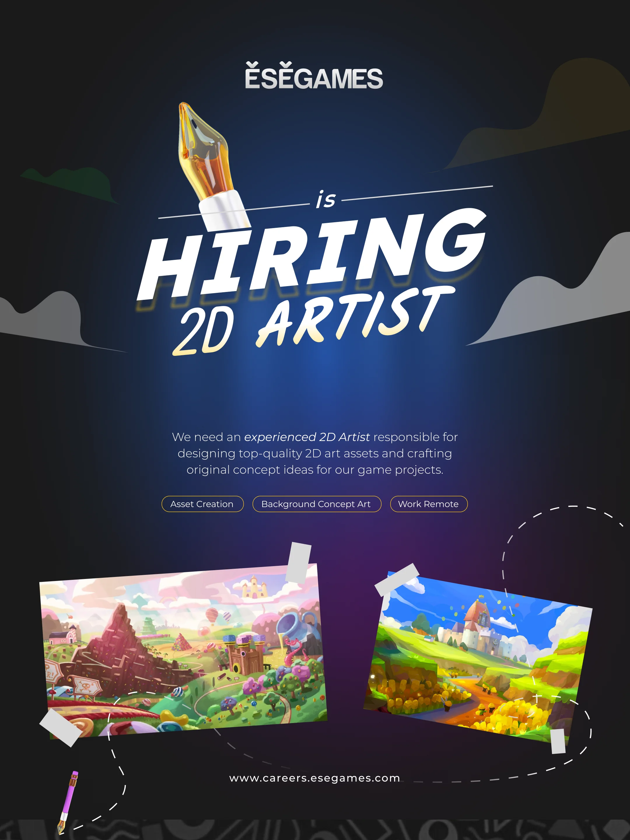 ĚSĚGAMES Expands Team With 2D Artist Role