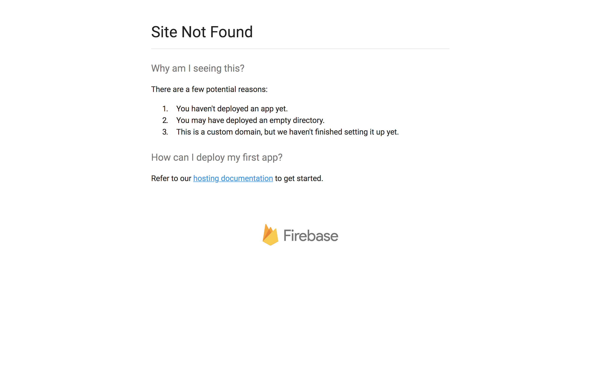 jekyll firebase hosting site not found