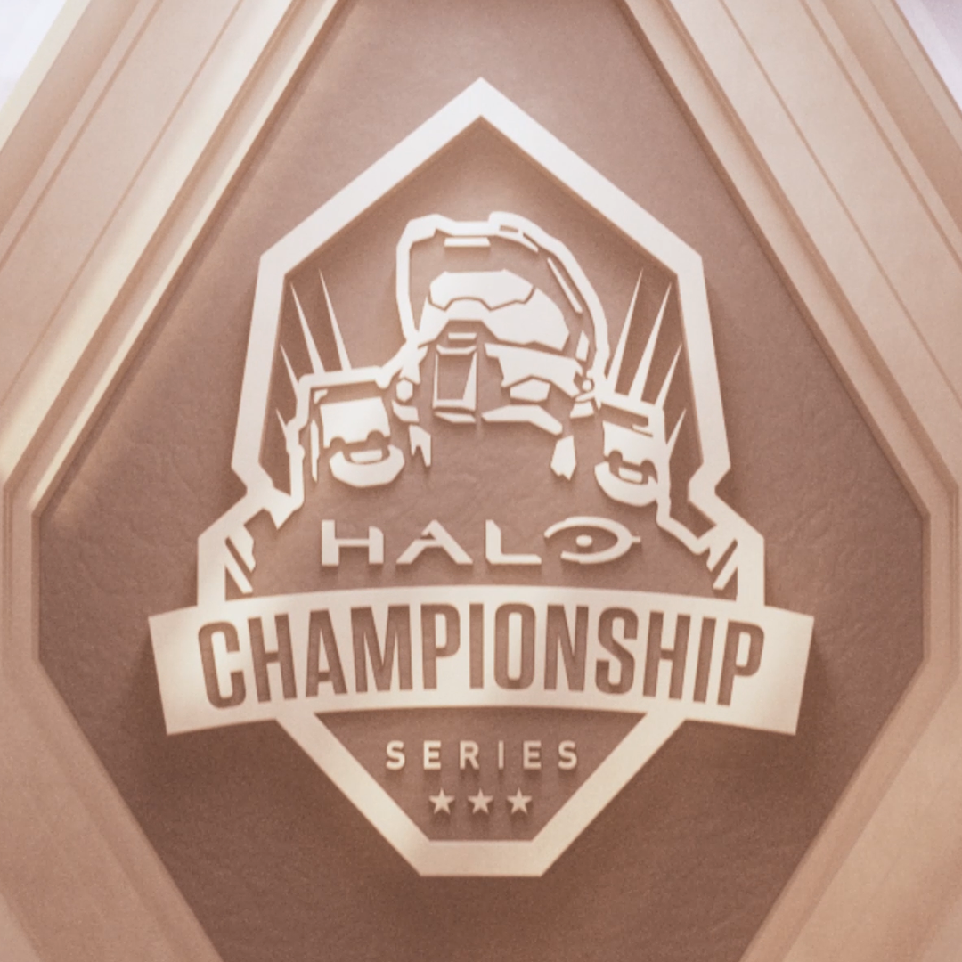 Halo Championship Series Logo on stone wall square