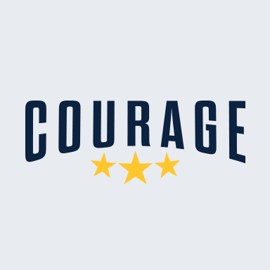 Courage Wordmark logo over white background