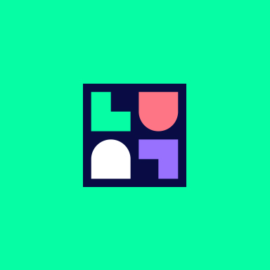 LuluLuvely Block Logomark over green background