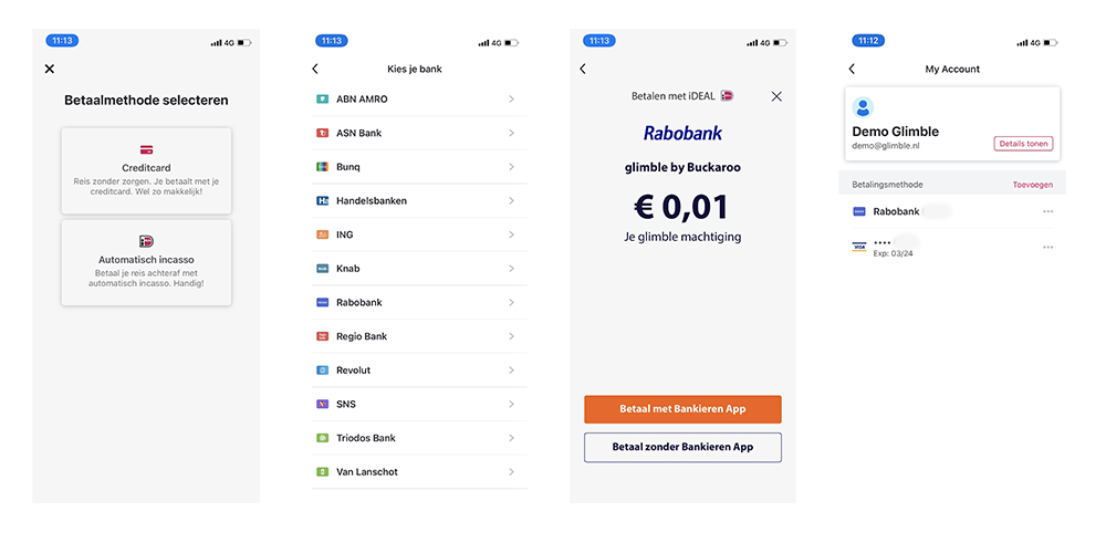 Betalen met automatisch incasso glimble