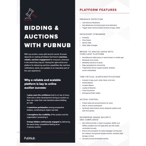 Bidding & Auctions with PubNub