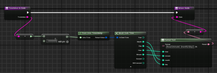 Unreal Engine Timetoken to Date Function