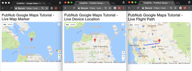 Real Time Google Maps Geolocation With Javascript Pubnub