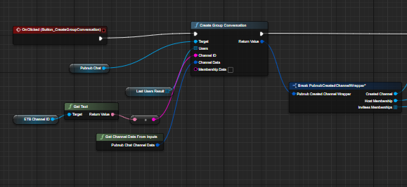 Unreal Chat SDK Create Group Conversation