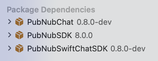 Tutorial - Swift Chat SDK - Package Dependencies