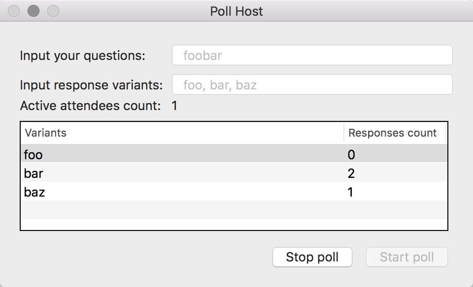 Mac poll host
