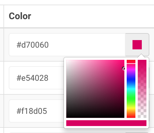 Real-time graph color selection