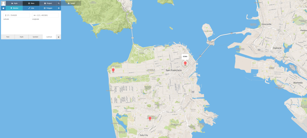 Sample of Visualizing Data with Mapbox Editor