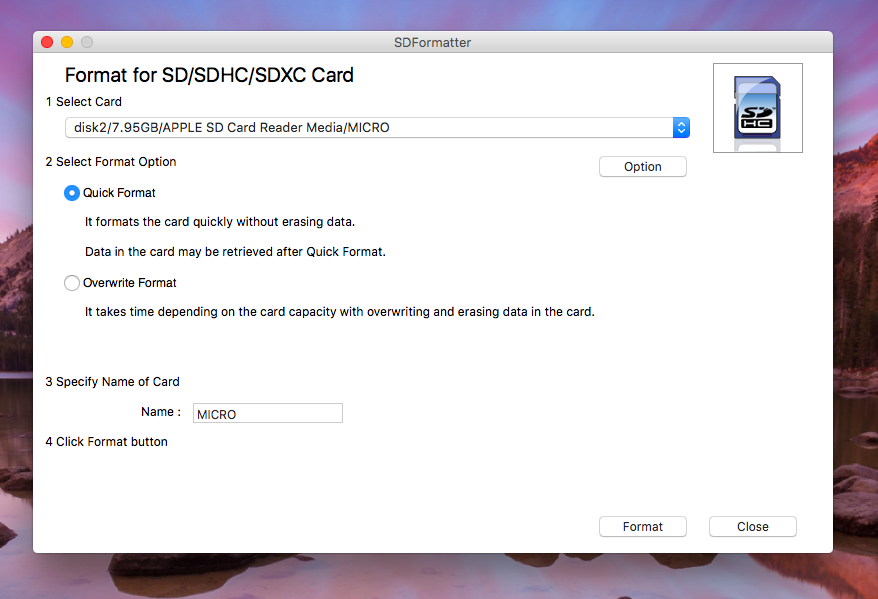 How to Format the Micro-SD Card