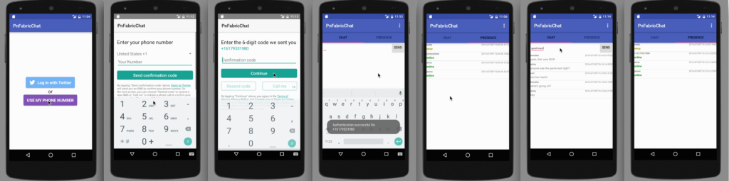 Build authentication for Android chat with Digits and PubNub