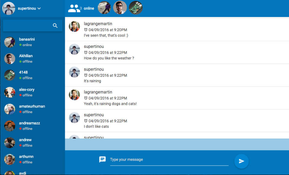 Full AngularJS Chat App