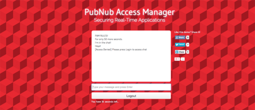 Secure Chat Using PubNub Access Manager