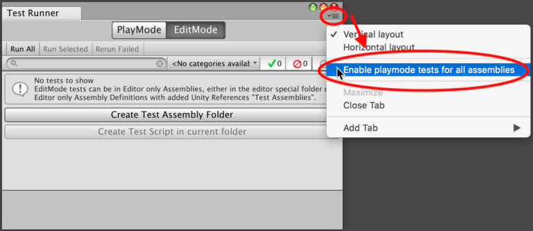 Unity Enable Play Mode