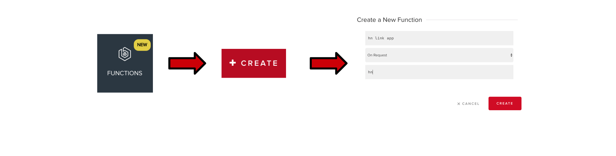 Create a Function in the admin dashboard