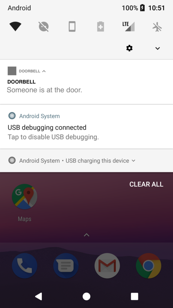 Push Notification Android Doorbell