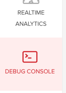Link to the debug console in PubNub administration interface
