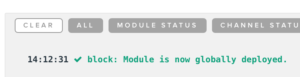 Block: Module is now globally deployed.