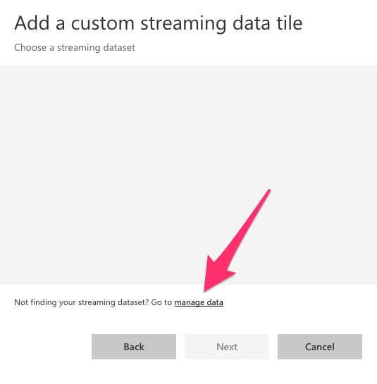 Add Streaming Data Tile