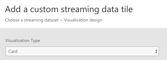 Add Custom Stream Data Tile 