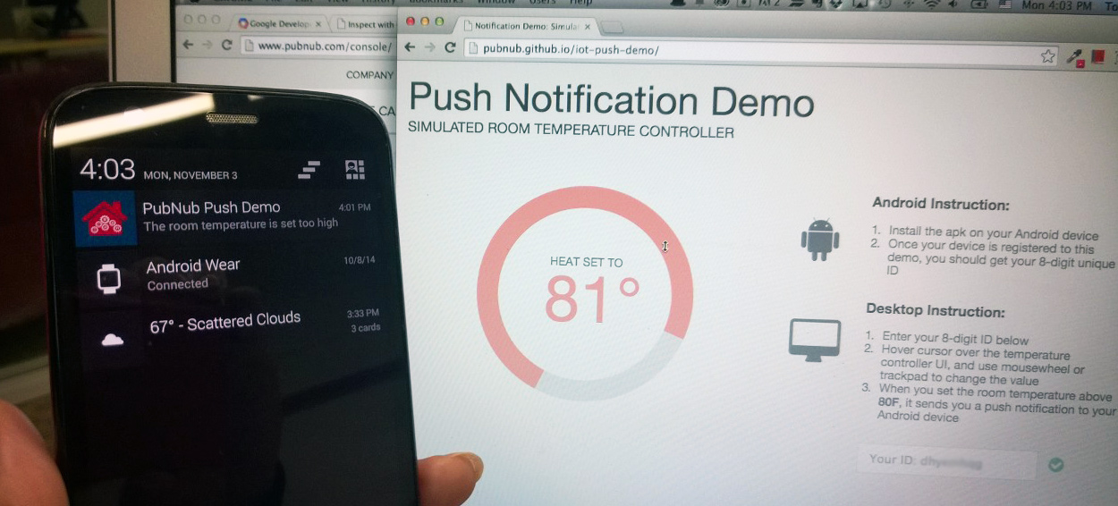 Android push emulator notifications Adding Flutter