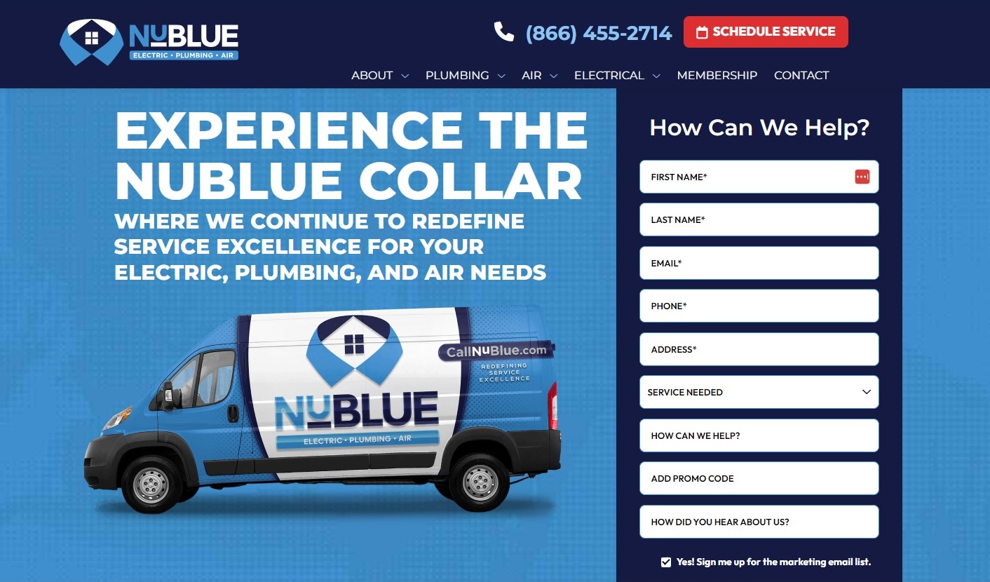 NuBlue homepage: Experience the NuBlue Collar