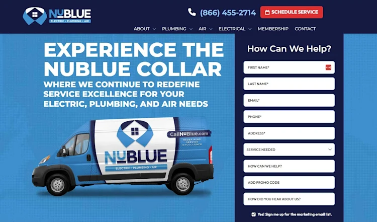 NuBlue homepage: Experience the NuBlue Collar