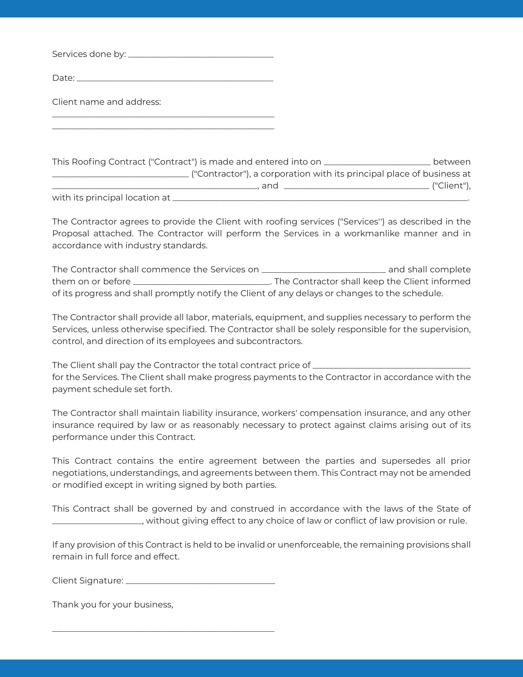 ServiceTitan's Free Roofing Contract Template