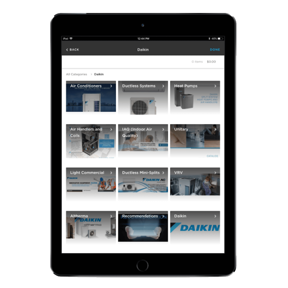 Daikin iPad Tablet Partner Image