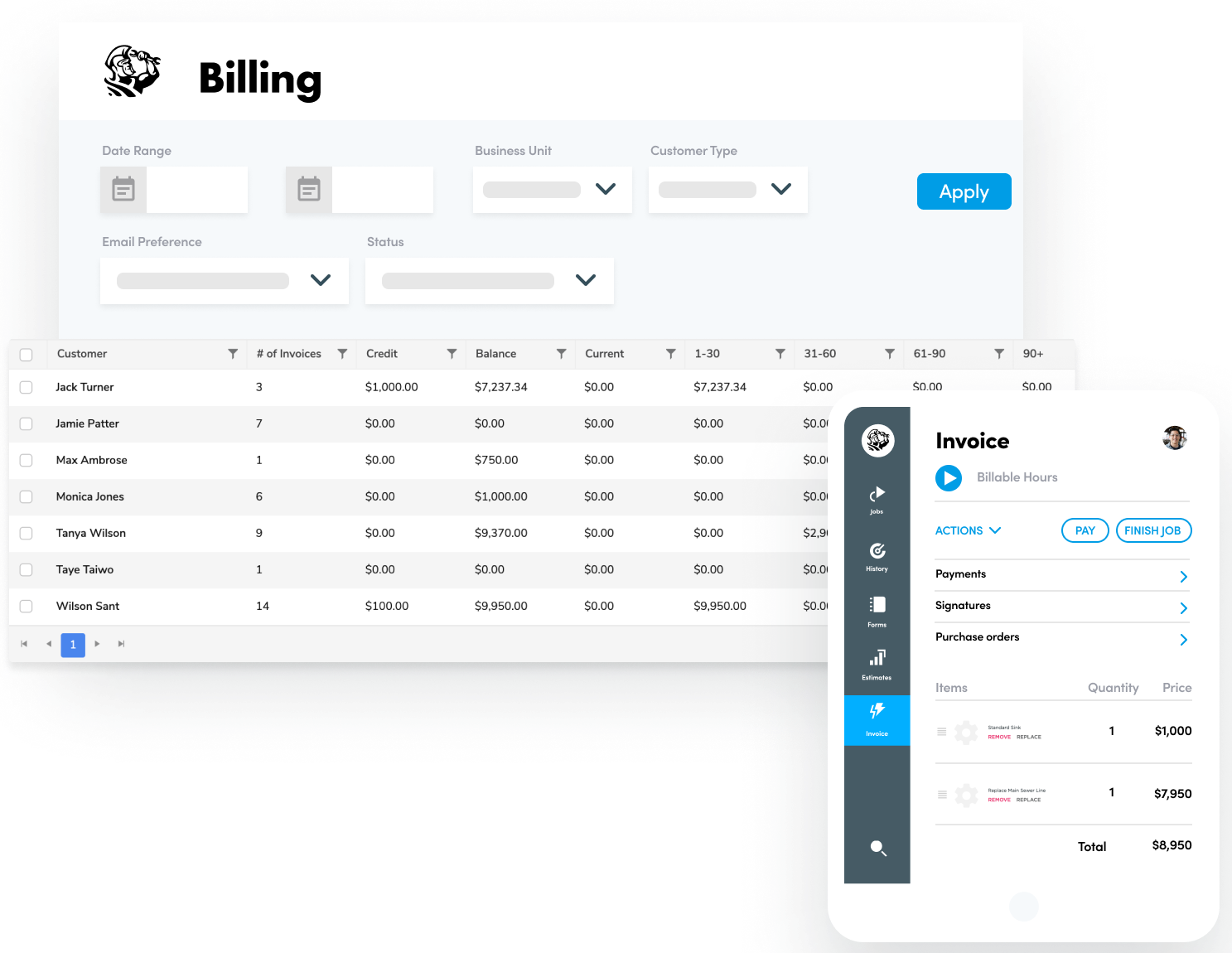 ServiceTitan's Invoice and Billing Feature