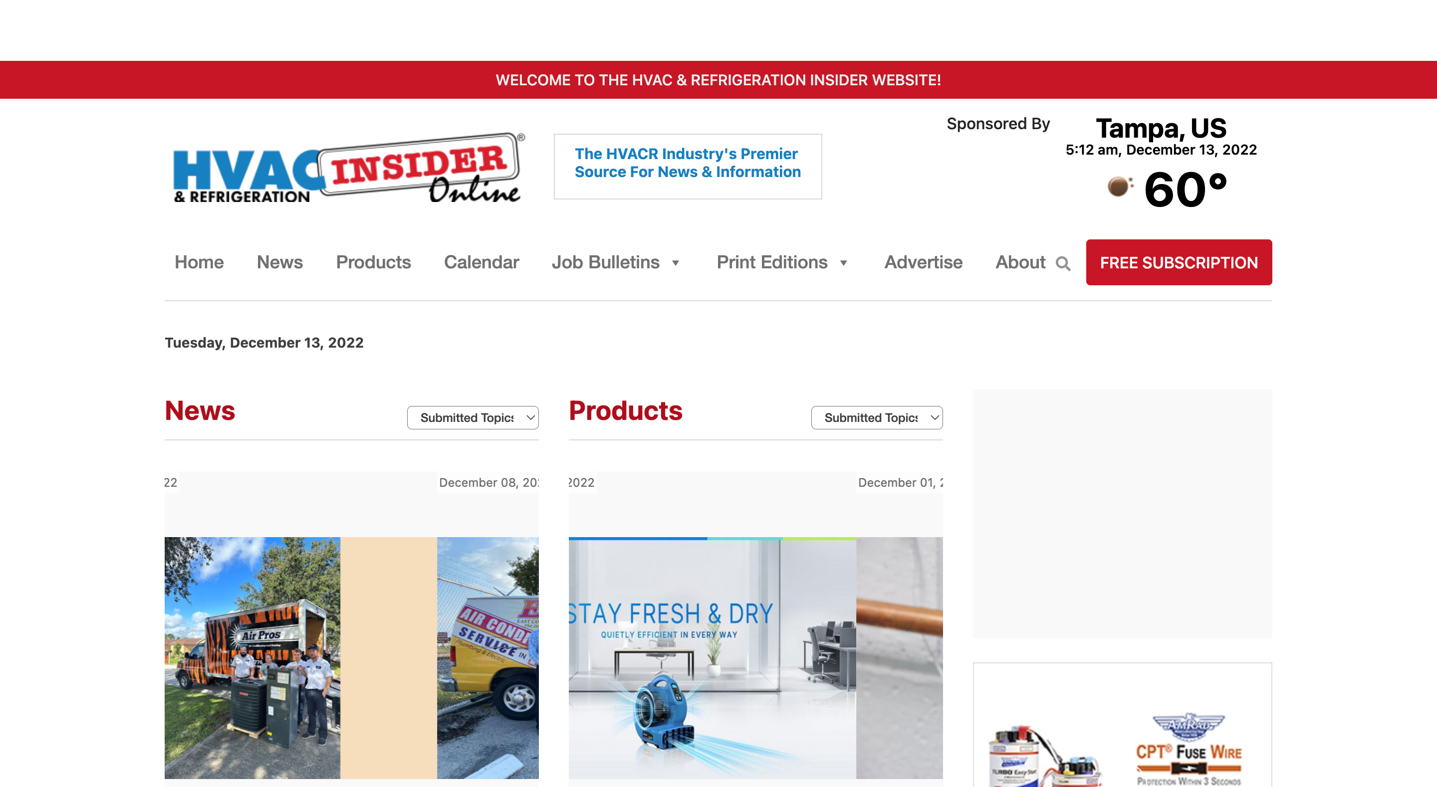 Image | HVAC and Refrigeration Website [Screenshot]