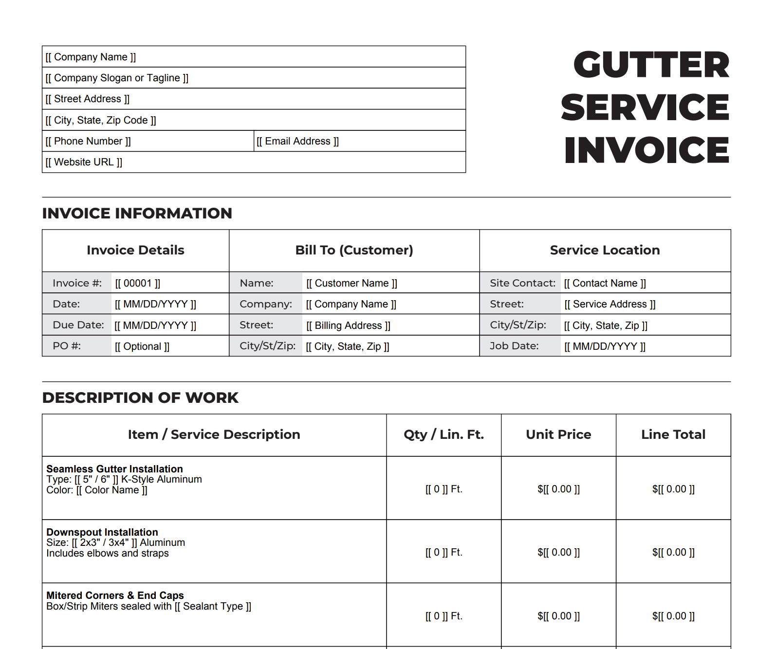 gutter-invoice-template