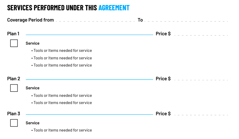ServiceTitan Service Agreement: Services performed