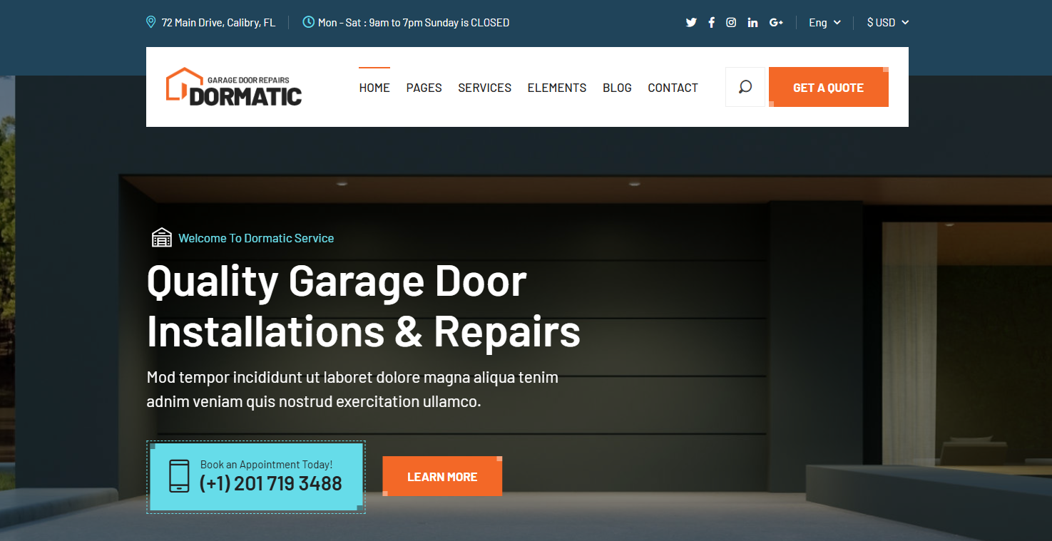 garage-door-website-templates