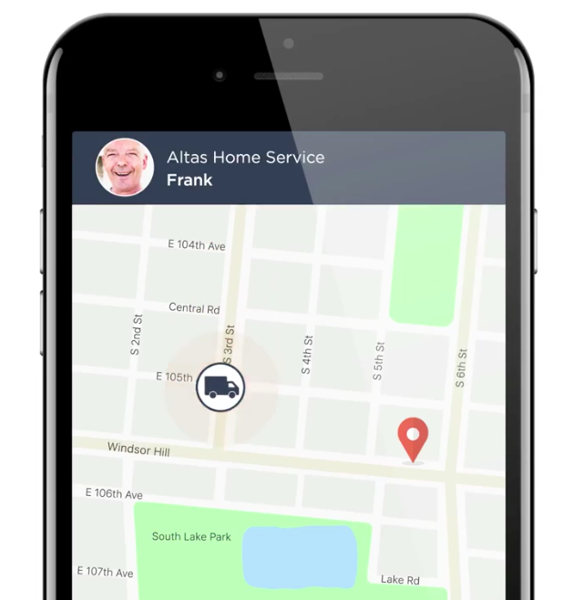 GPS Tracking: Atlas Home Service - Frank