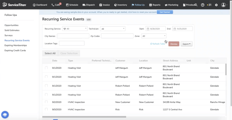 ServiceTitan: Recurring Service Events