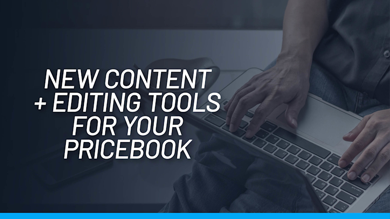 Pricebook Pro Editing Tools Feature