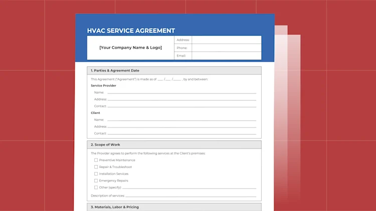 Commercial HVAC Maintenance Agreement Template and Tools to Streamline Service Agreements