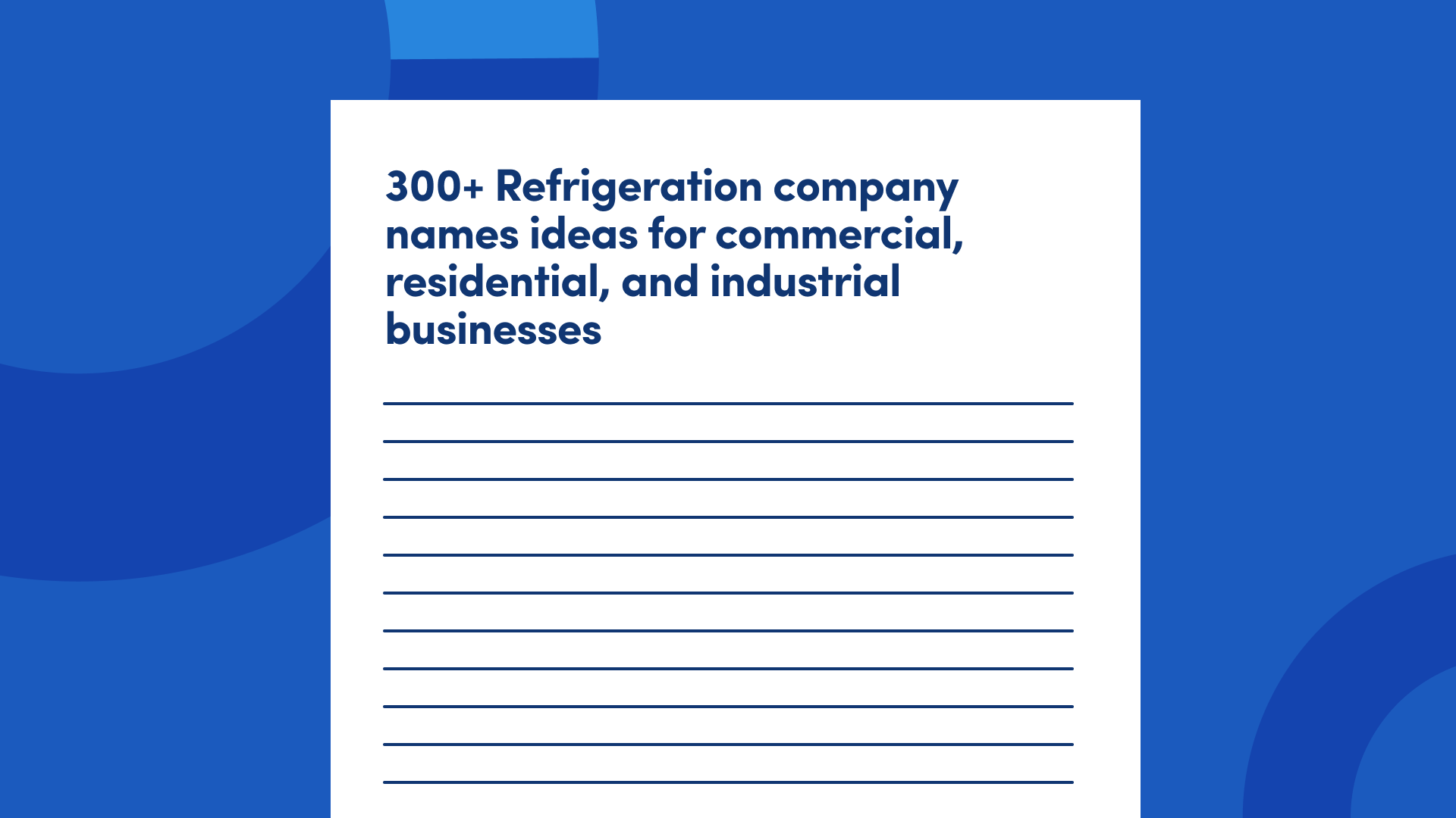 300+ Refrigeration Company Names Ideas for Commercial, Residential, and Industrial Businesses in 2026