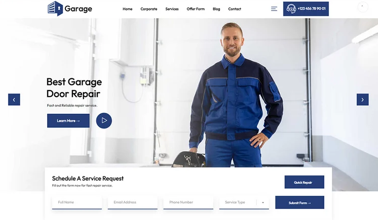 garage-door-website-templates