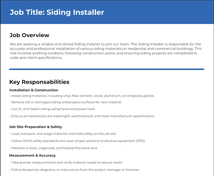 siding-installer-job-description
