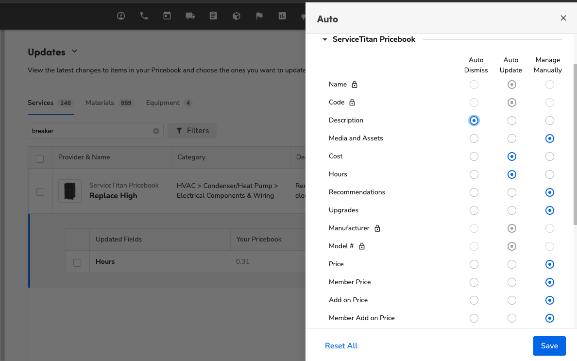 Auto Pricebook Updates in ServiceTitan