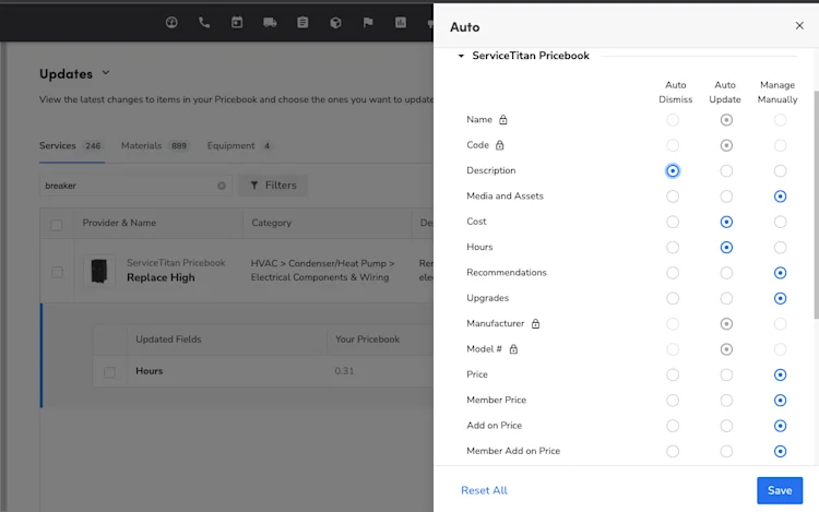 Auto Pricebook Updates in ServiceTitan