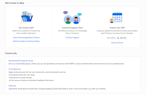 Titan Help Center/Community