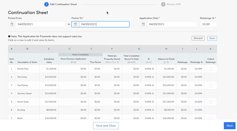 subcontractor schedule of values template free download