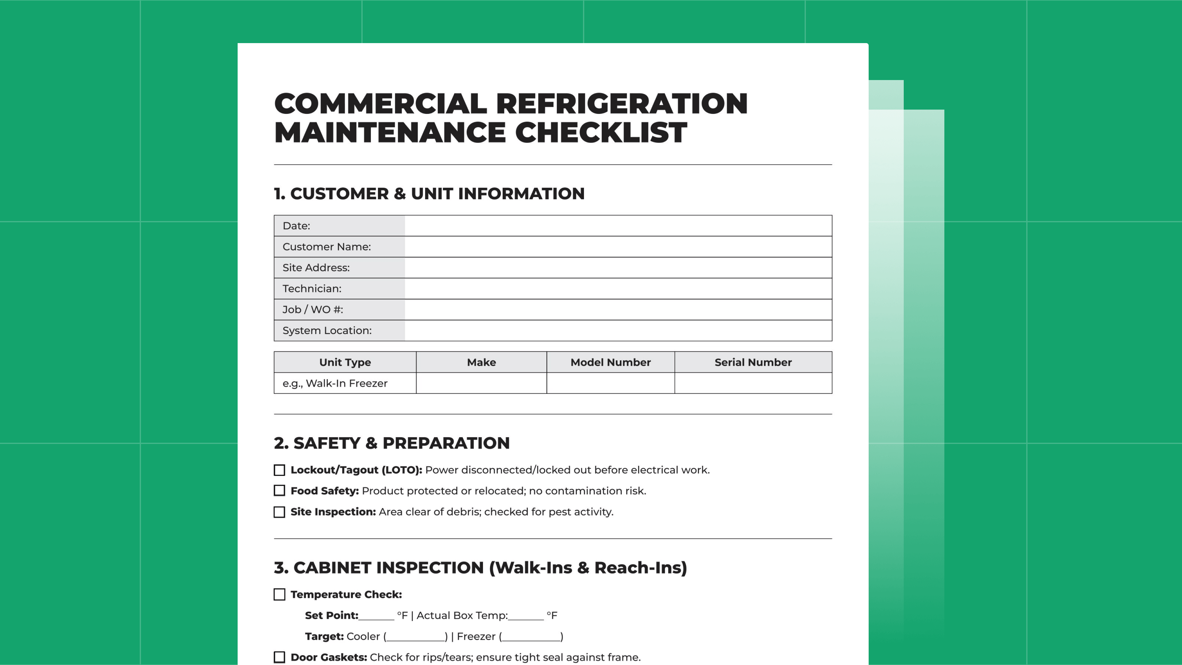 Commercial Refrigeration Maintenance Checklist: Free PDF Download