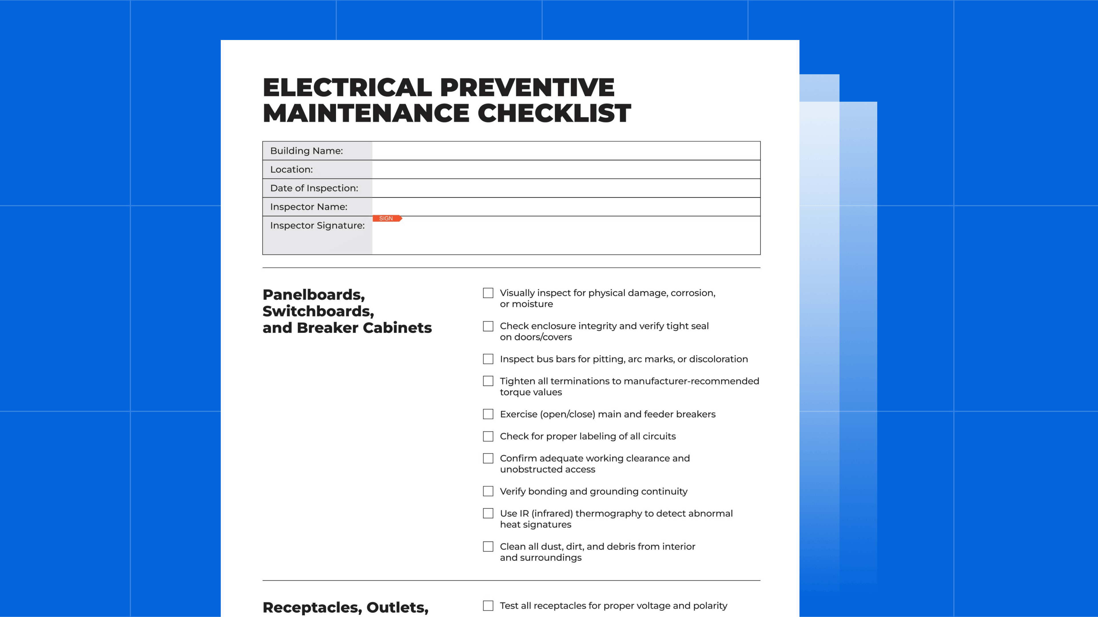 Electrical Preventive Maintenance Checklist: Free PDF Template