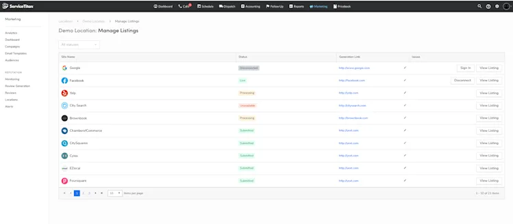 Reputation Listings Management