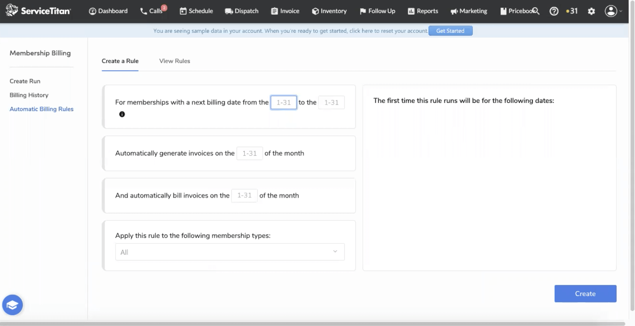 Membership Billing: Automatic Billing Rules in ServiceTitan